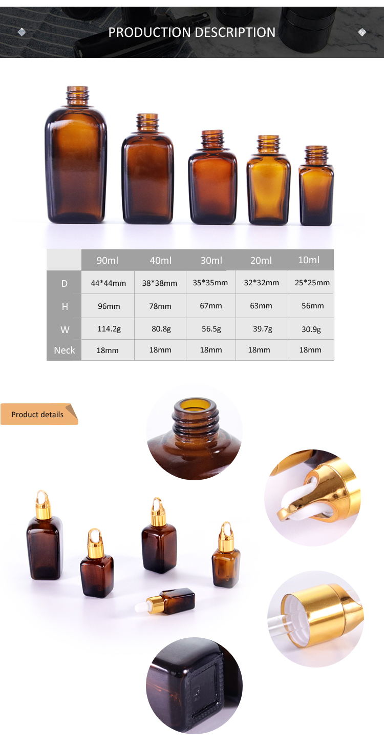 amber glass essential oil dropper bottles