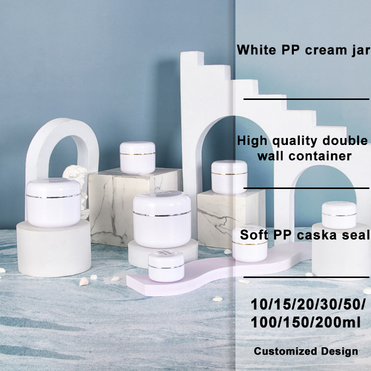 white PP cream jars detail 1