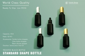 Black Opaque Bottle with Dropper
